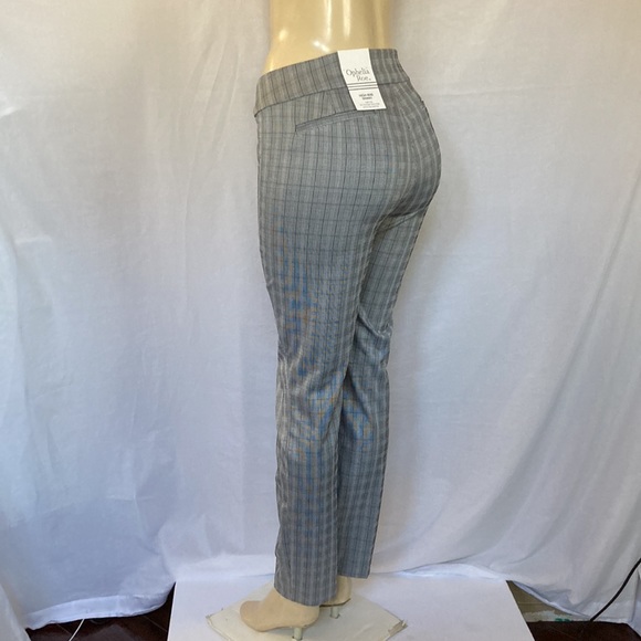 SALE - OPHELIA ROE Trousers Plus Size 2X Plaid Gray/Black Stretchy Skinny NWT - Picture 8 of 8